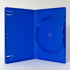 1 DARK BLUE Single US Plastic DVD Case Standard 14mm Color Sleeve Clips NEW