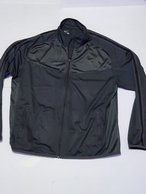 (#C) Nike Full Zip Up Jacket Women's Size XL Green Mock Neck Track