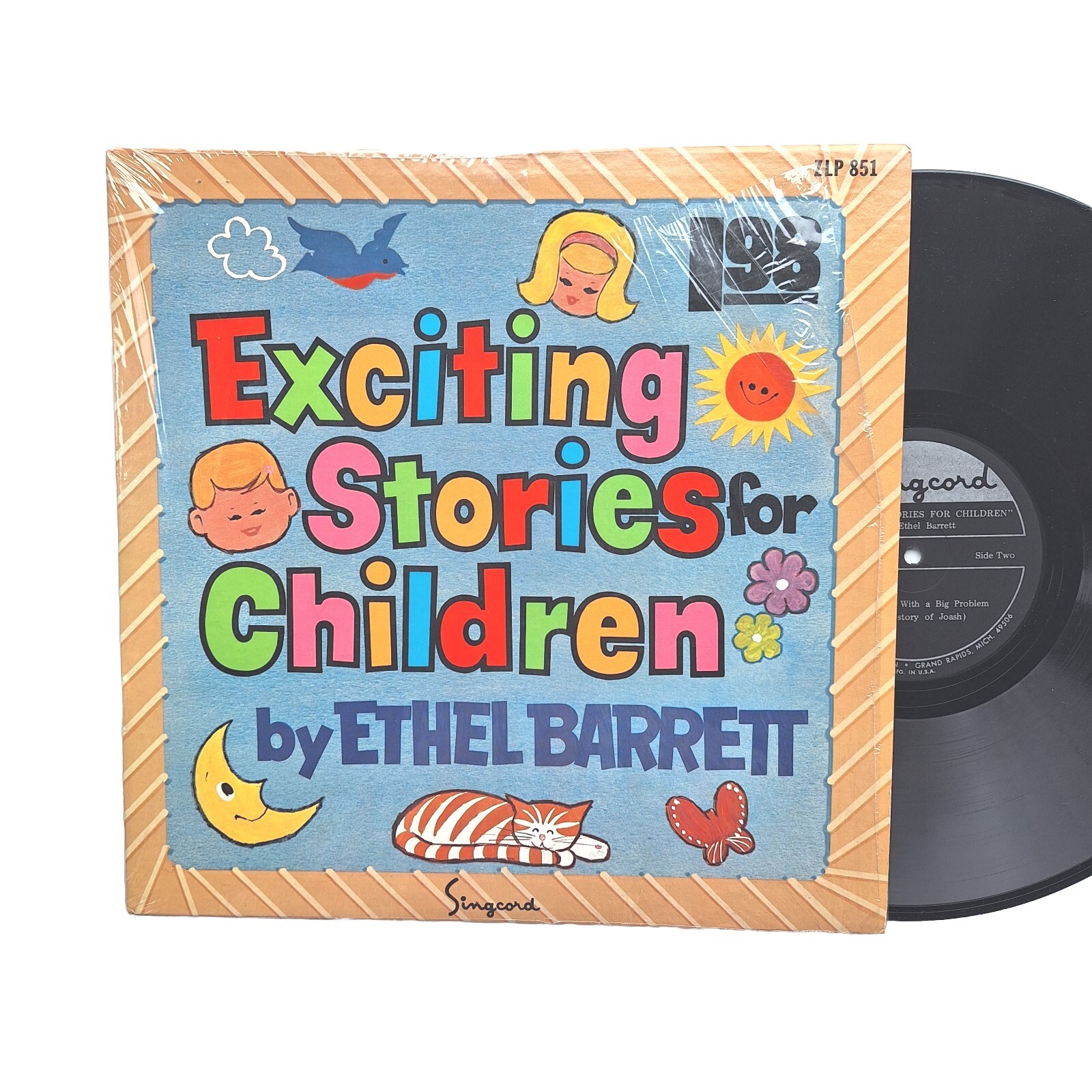 ETHEL BARRETT Exciting Stores For Children Singcord  Christian Vinyl LP 1972