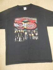REO STYX CAN'T STOP ROCKIN' ALL HITS ALL NIGHT TOUR SHIRT SIZE LG LIGHTLY USED
