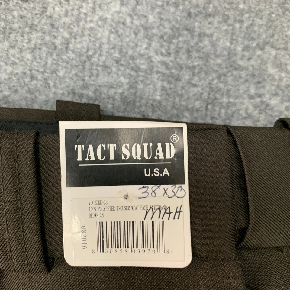 Tact Squad Uniform Trousers Pants Mens 38 Brown Polyester 4-Pocket High Rise - Image 4 of 4