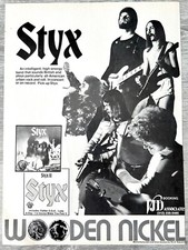 Styx publicity/concert booking advertisement - March 1973