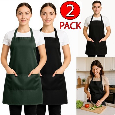 Küche Koch Schürze Wasserdicht Tasche Kochen Gastronomie Metzger Unisex Schwarz Kleider