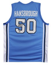 North Carolina Tyler Hansbrough Signed Carolina Blue Pro Style Jersey BAS Wit