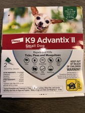     K9 Advantix Il Small Dog 4-10 lbs Flea  Tick Prevention 2 Doses