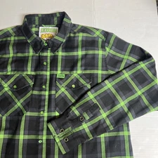 Dixxon Flannel Co The Shifter Long Sleeve Snap Button Flannel Shirt Size XL