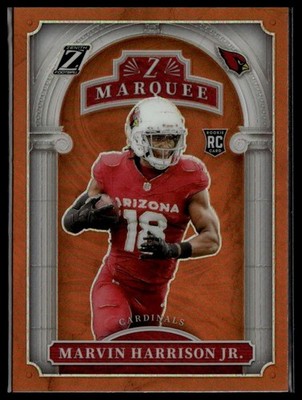 2024 Panini Zenith #5 Marvin Harrison Jr. Z Marquee Orange RC