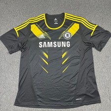 Chelsea FC Shirt Mens XXL 2XL Black Yellow 2012/13 Third Kit Adidas ClimaCool