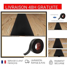 Bande de Seuil PVC Auto-Adhésive Plate 2m x 5cm x 2mm Noire Jonction Sol