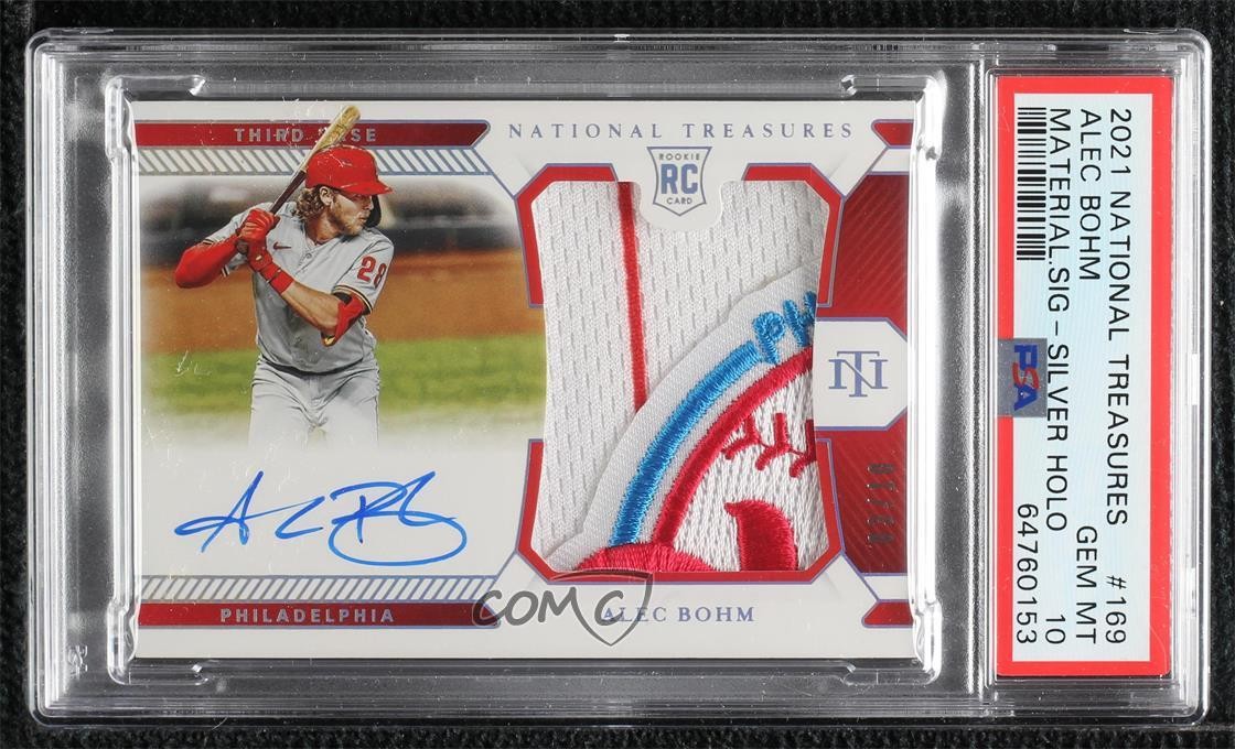 2021 Panini National Treasures /99 Alec Bohm PSA 10 GEM MT Rookie Auto RC 1q7
