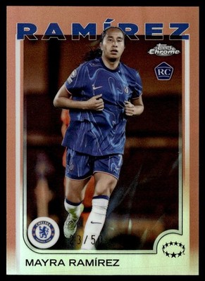 2024 Topps Chrome UEFA Rose Gold Mayra Ramirez RC 23/50 #50