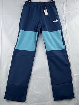 Fila Pant Men's S Black Nylon Track Tapered Leg Running Workout Training Stretch
