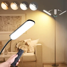 LED Floor Lamp 18W 1800LM with Remote, Dimmable Reading Lamp for Room