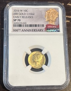 2016 Gold Mercury Dime Sp70 | eBay