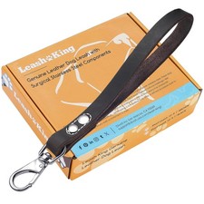 Genuine Leather Dog Leash Heavy Duty Soft Lead For Large Breeds 12x1 Inch