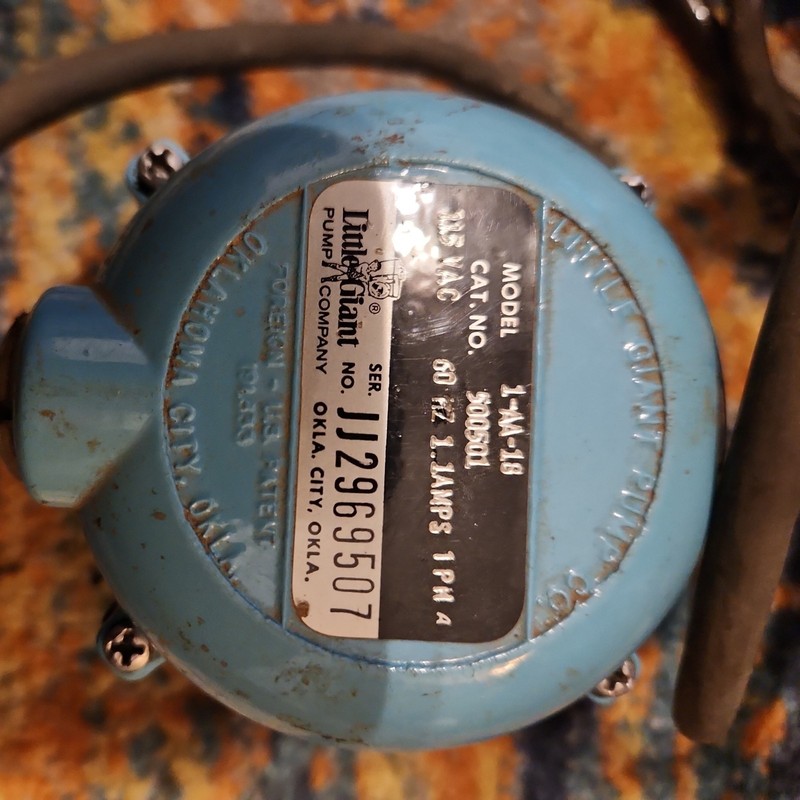 LITTLE GIANT Model 1 Series 115V 60Hz Submersible PUMP Model 1 Pond Fountain HLN