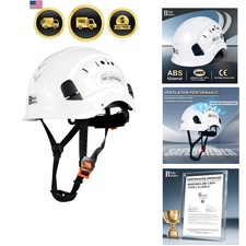 Construction Safety Helmet ABS Hard Hat Adjustable Ventilation System Hardhat...