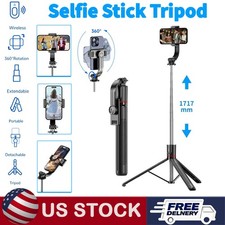 67" Cell Phone Selfie Stick Tripod Wireless Remote Extendable for iPhone/Android