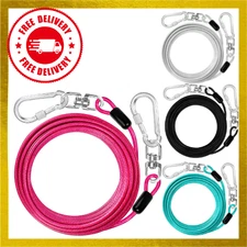 Jenico Premium Tie Out Cable for Dogs Up to 500 Lbs, 10 to 50 Feet, Heavy Duty