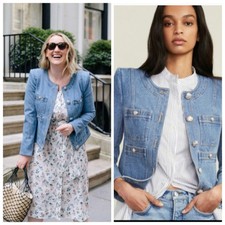 Veronica Beard Ferazia Denim Jean Jacket Size 10