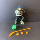 1991 Playmates TMNT Slap Shot Leo Vintage Sports Hockey Complete