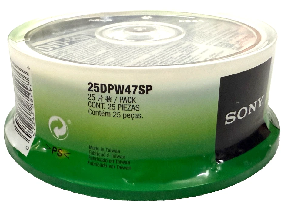 25 pk SONY Blank DVD+RW 4x Logo Branded 4.7GB Rewritable DVD Disc - 25DPW47SP - Image 4 of 4