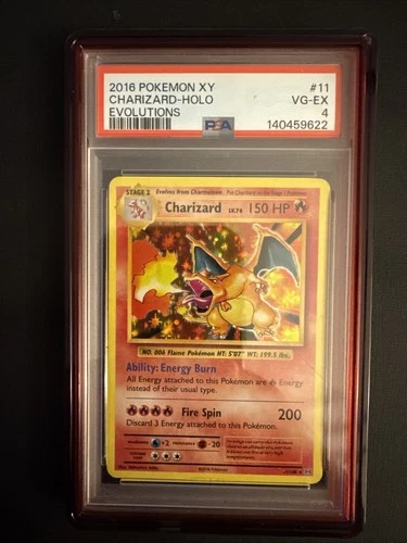 2016 POKEMON XY CHARIZARD HOLO EVOLUTIONS #11 PSA 4