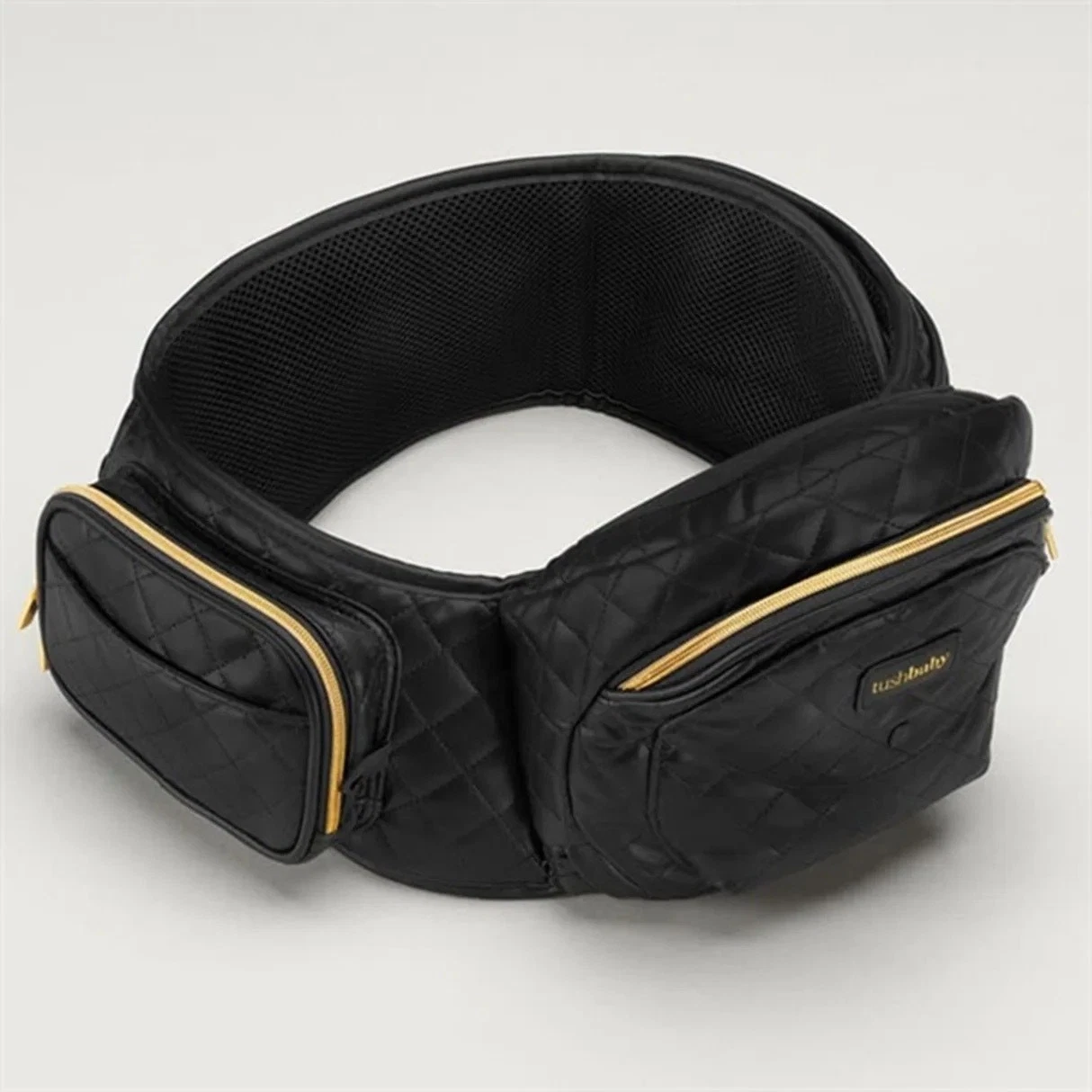 Tushbaby V2 Hip Carrier Quilted Vegan Leather Black