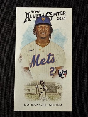 Luisangel Acuna Rookie Card RC 2025 Topps Allen & Ginter 1889 N222 Mini #N222-22