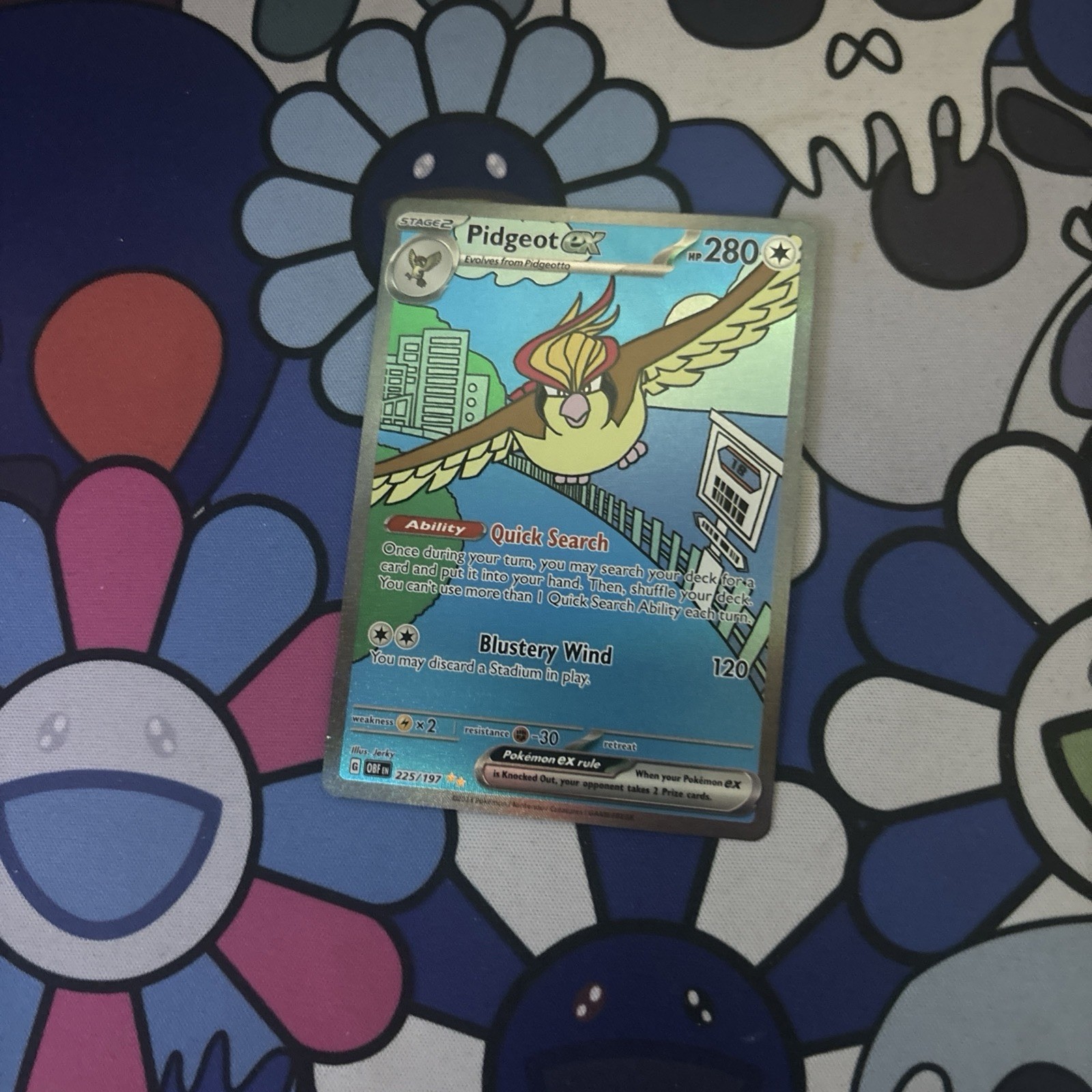 Pokémon TCG Pidgeot ex 225/197 Special Illustration Rare Obsidian Flames NM/M