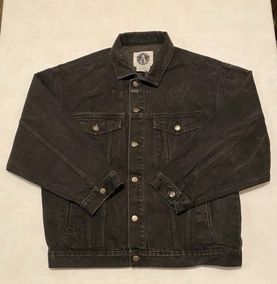 Myrtle Beach Official All Star Cafe Jacket Men s XL Black Denim Vintage