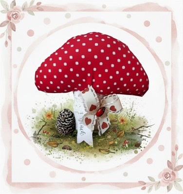 Pünktchenliebe   märchenhafter Glückspilz | Handmade Deko im Tilda Stil