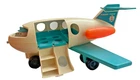Vintage 1970-72 Fisher Price Little People Jet Airplane Turquoise USA