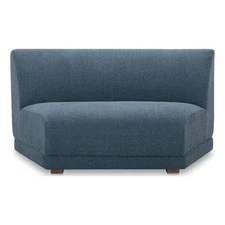 Moe's Home Collection Fraser Slipper Chair Fabric Blue