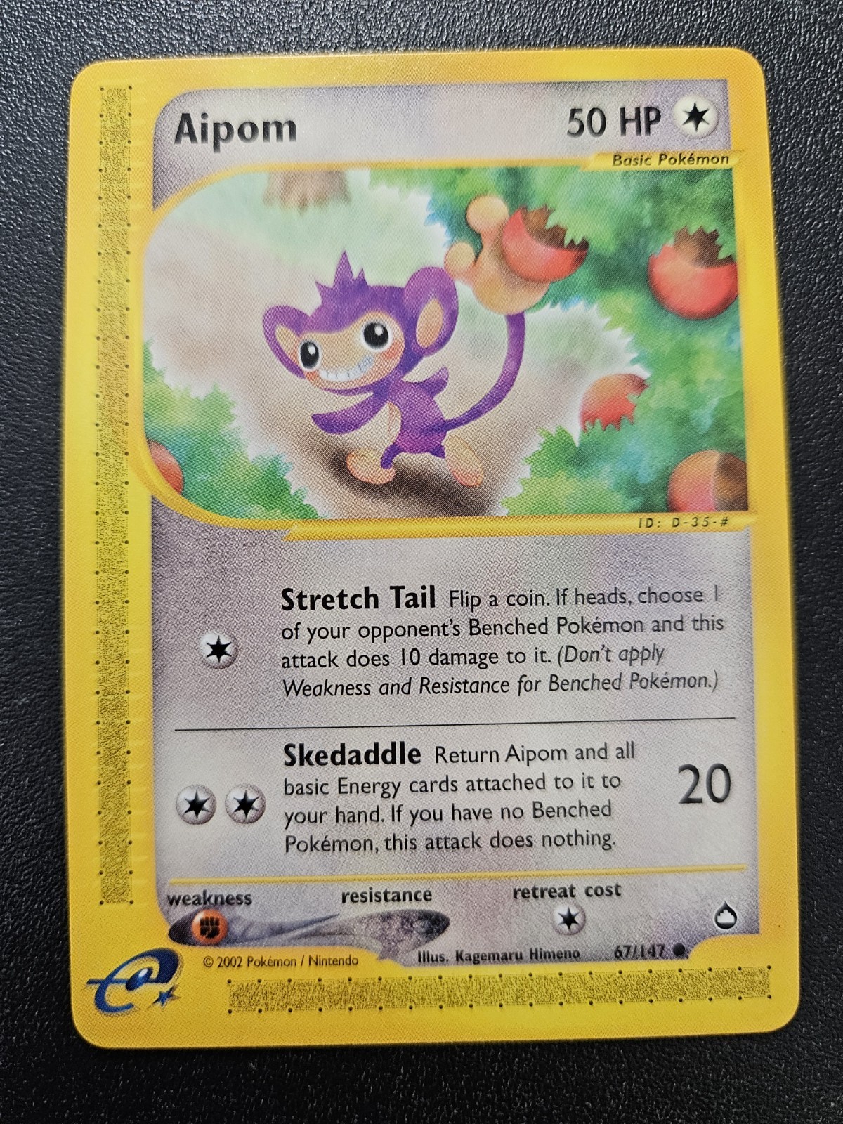 Pokemon Aquapolis Aipom 67/147 NEAR MINT