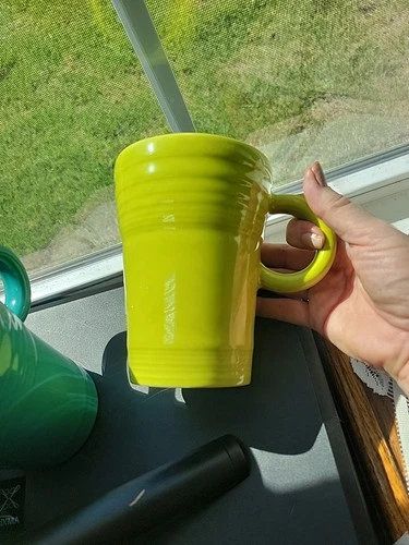 Homer Laughlin Fiesta bistro Latee Mug 18 oz Lemongrass Fiestaware Retired