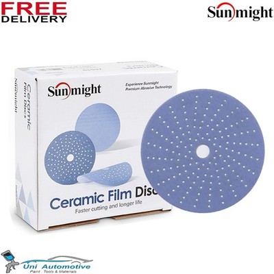 Sunmight Keramikfolie 6 Zoll Schleifscheiben Schleifmittel 150 mm SC Körnung 120 Stück 50