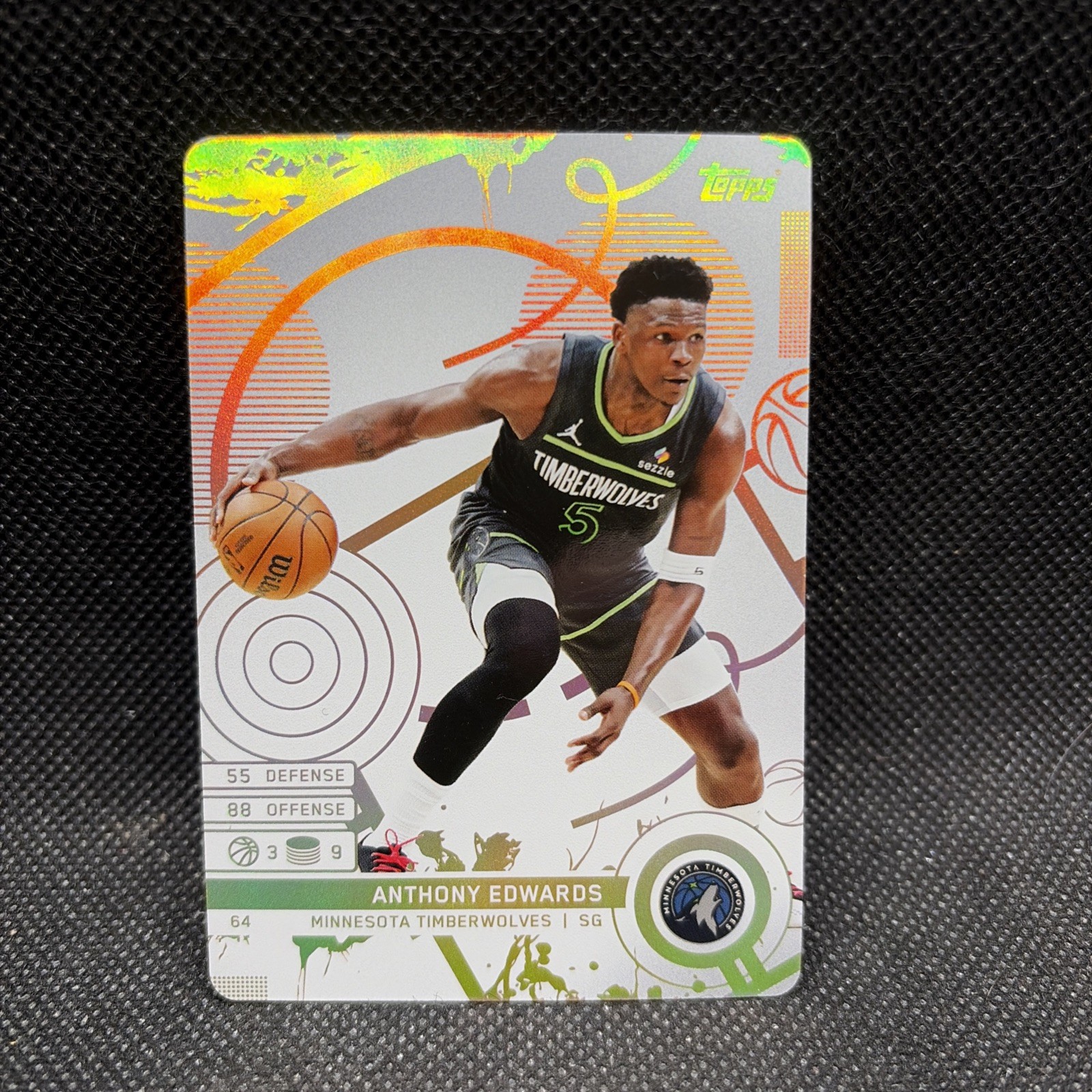 Anthony Edwards 2025 Topps Match Attax White Refractor Minnesota Timberwolves
