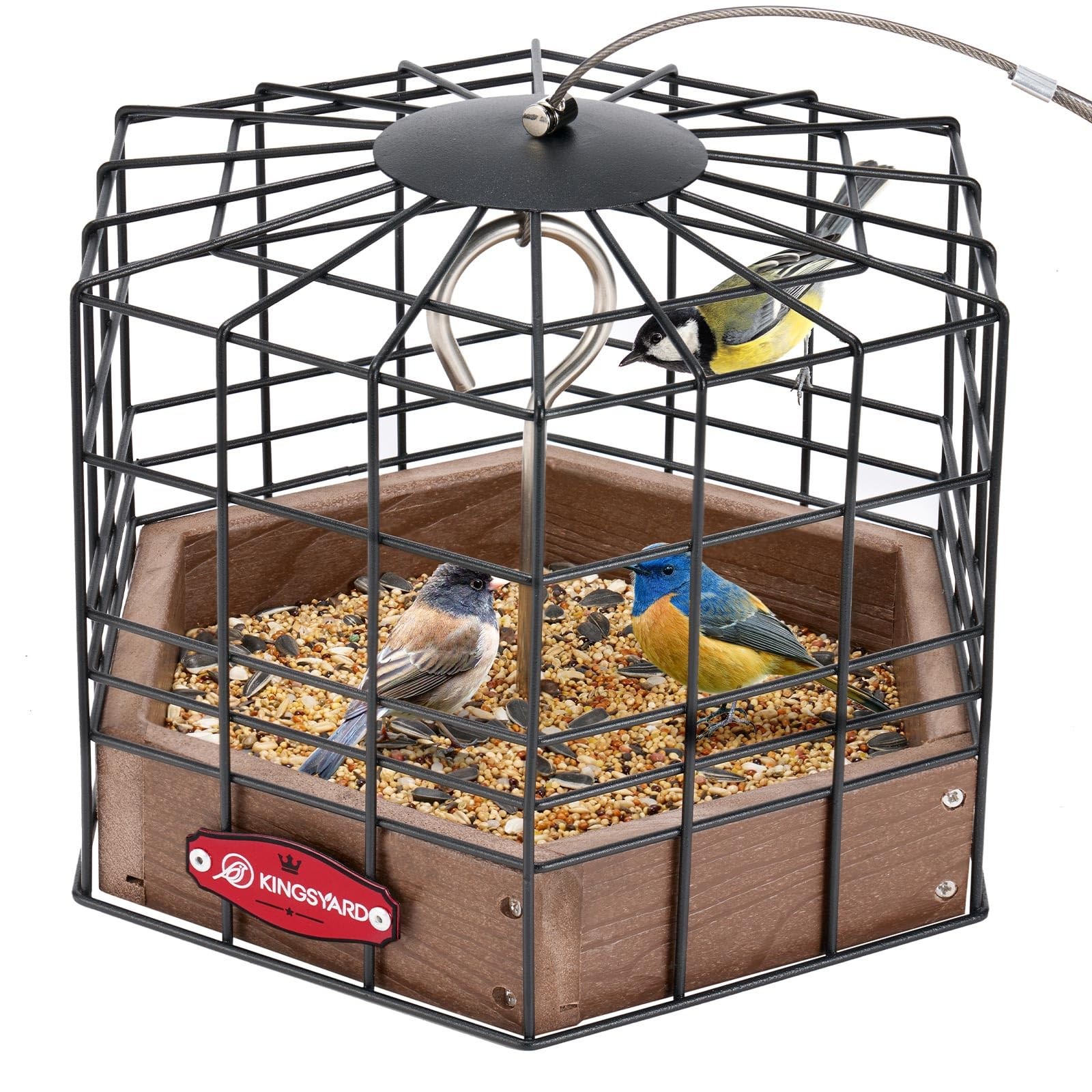 S For Outdoor Hanging, 10" Wide Metal Cage...