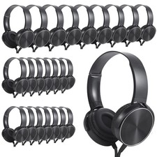 Bulk Earbud Headphones 24 Pack for School Classroom Kids, Wholeslae Wired Dur...