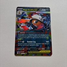 Mega Scrafty Ex 135/217 Holo Rare Card Pokemon Ascended Heroes MINT
