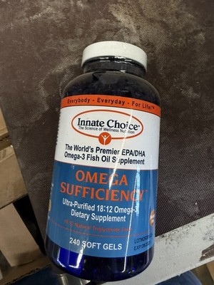 Extra Strength Omega 3 Fish Oil Supplement EPA DHA Fatty Acids 240 Innate Choice