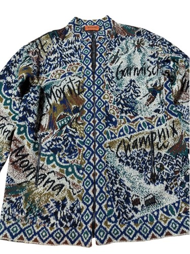 Missoni, archive 90s MISSONI all pattern Italian blouson jacquard