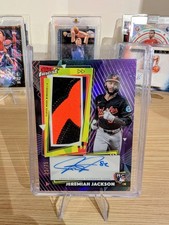 Topps Finest 2026 Rookie Autograph Relic RPA-Jeremiah Jackson Purple Auto /75