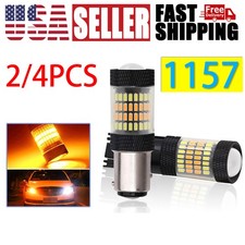 2x 1157 Led Whiteamber Drl Switchback Turn Signal Indicator Parking Light Bulbs