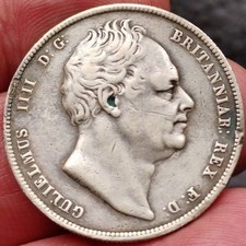 1837 William IV Milled Silver Half Crown,Scarce,VF grade coin.13.9g 0.925 silver
