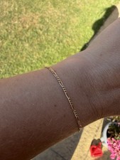 9ct Gold Figaro Bracelet 