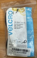 VELCRO Brand ONE-WRAP Cable Ties, 100Pk, 8 X 1/2" Black Cord Organization Straps