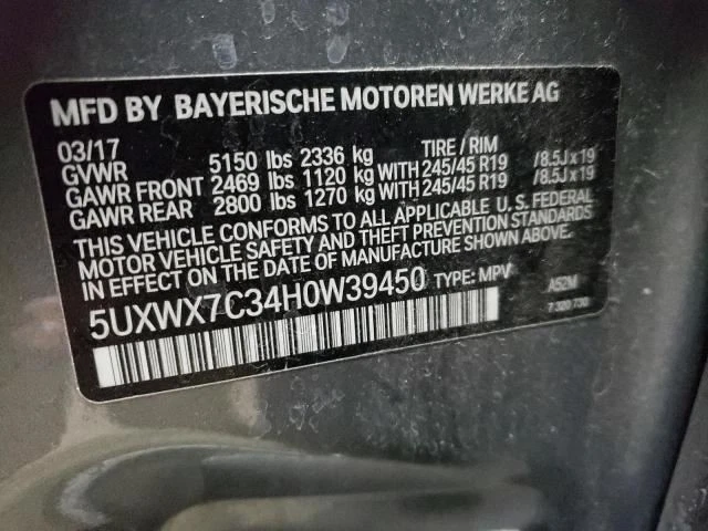 Cambio BMW X3 2017 transmisión cambio 1629041 Foto 2 de 4