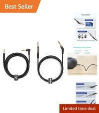 6.5ft 3.5mm to 2.5mm Audio Aux Cable for Bose  JBL Headphones - Right Angle